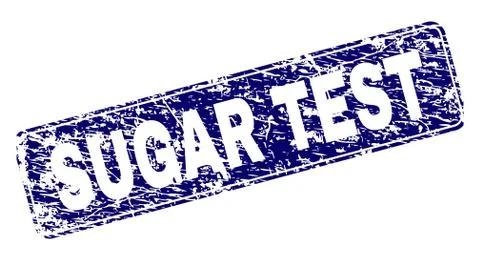 Grunge SUGAR TEST Framed Rounded Rectangle Stamp 스톡 일러스트