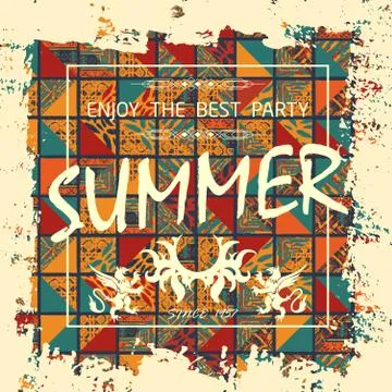 Grunge summer background Stock Illustration