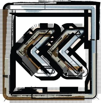 Grunge symbol Stock Illustration