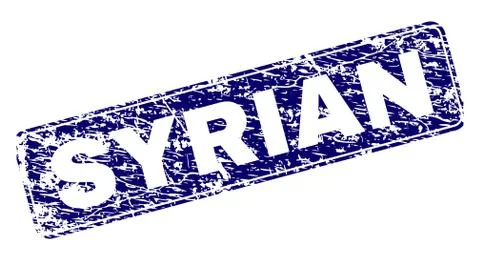 Grunge SYRIAN Framed Rounded Rectangle Stamp イラスト素材
