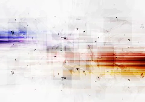 Grunge tech background with squares Illustrazione stock