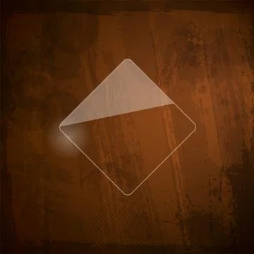 Grunge Template for Design. Stylized empty rhombus on wooden texture backgrou Stock Illustration