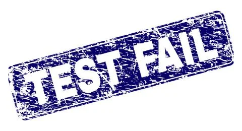 Grunge TEST FAIL Framed Rounded Rectangle Stamp 스톡 일러스트