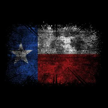 Grunge texas flag vector Stock Illustration