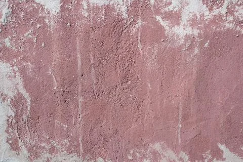 Grunge texture background, red paint stain on a concrete uneven, rough wall Stock Photos