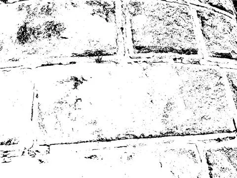Grunge Texture Brick Wall Surface Lines Vector Illustration Illustrazione stock