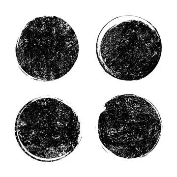 Grunge texture brush stamp vector circle dot. Rubber graphic grunge stamp Stock Illustration