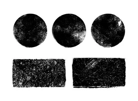 Grunge texture brush stamp vector circle dot. Rubber graphic grunge stamp Stock Illustration