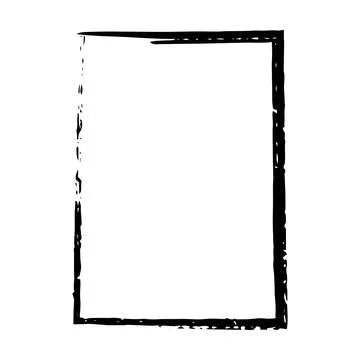 Grunge texture frame border shape icon, vertical rectangle decorative vinta.. Stock Illustration