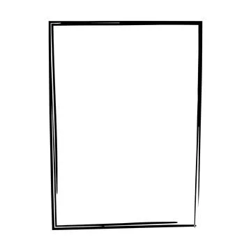 Grunge texture frame border shape icon, vertical rectangle decorative vinta.. Illustrazione stock