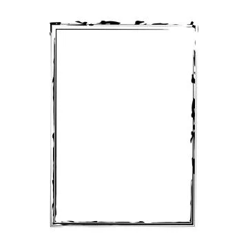 Grunge texture frame border shape icon, vertical rectangle decorative vinta.. Stock Illustration