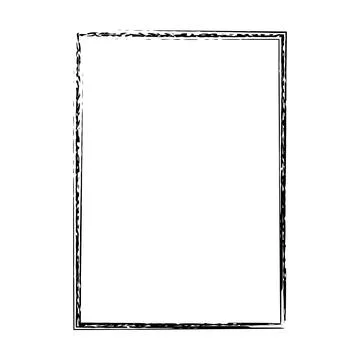 Grunge texture frame border shape icon, vertical rectangle decorative vinta.. Stock Illustration