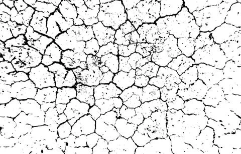 Grunge texture, Grungy effect dirty, black and white crack effect Stock Illustration