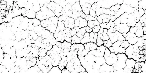 Grunge texture, Grungy effect dirty, black and white crack effect Stock Illustration