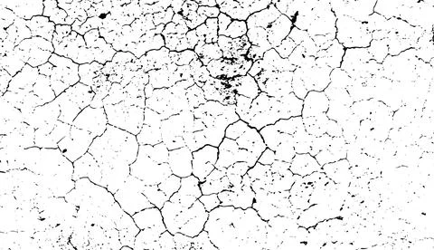 Grunge texture, Grungy effect dirty, black and white crack effect Stock Illustration