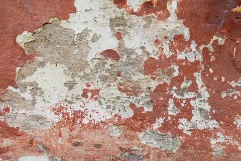 Grunge texture of old red wall Stock Photos