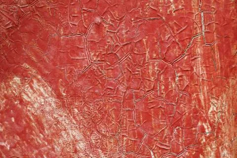 Grunge texture, red, paint, wall, cracked Stock Photos