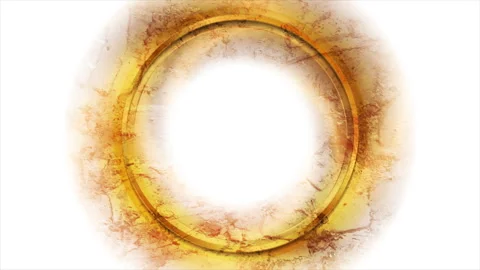 Grunge texture retro wall with glossy golden circle abstract motion background Stock Footage 287476730