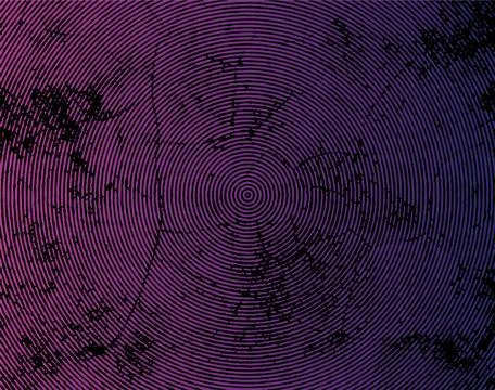 Grunge texture round circle purple color background, broken effect Stock Illustration
