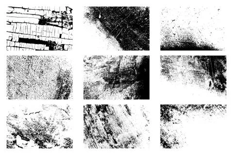 Grunge Texture Set Stock Illustration