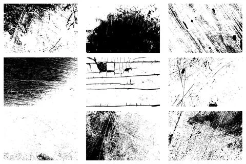 Grunge Texture Set Stock Illustration