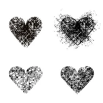 Grunge texture, shape heart Stock Illustration