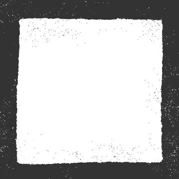 Grunge texture square frame, imprint, paint ink. Stock Illustration