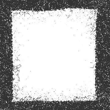 Grunge texture square frame, imprint, paint ink. Stock Illustration