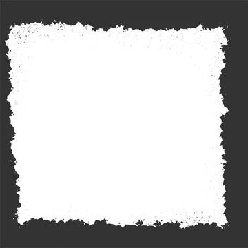 Grunge texture square frame, imprint, paint ink. Stock Illustration
