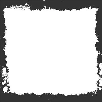Grunge texture square frame, imprint, paint ink. Stock Illustration