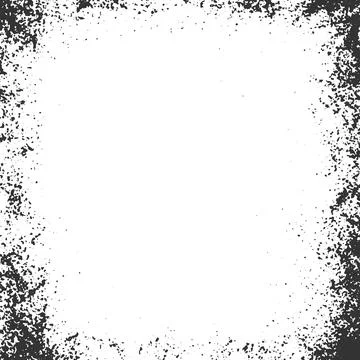 Grunge texture square frame, imprint, paint ink. Stock Illustration