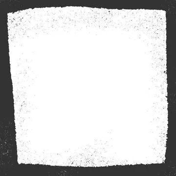 Grunge texture square frame, imprint, paint ink. Stock Illustration