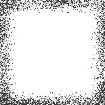 Grunge texture square frame, imprint, paint ink. Stock Illustration