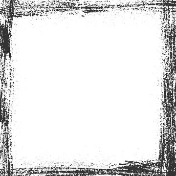 Grunge texture square frame, imprint, paint ink. Stock Illustration
