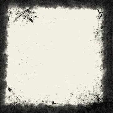 Grunge texture square frame, imprint, paint ink. Stock Illustration