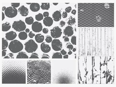 Grunge texture vector set Stock Illustration
