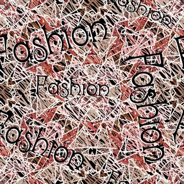 Grunge textured abstract seamless pattern. Vector geometric modern background Stock Illustration