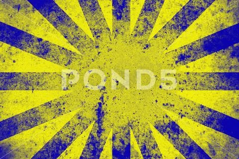 Grunge textured background in blue and yellow with old effect Stock Photos