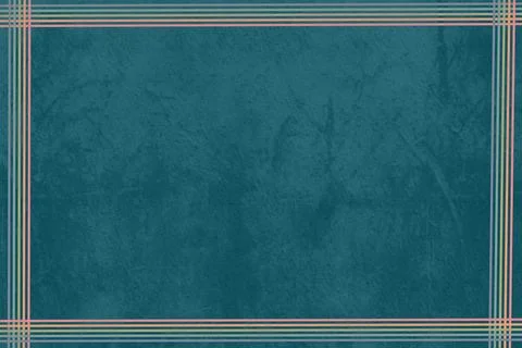 Grunge textured background in dark teal blue, featuring a decorative border Illustrazione stock