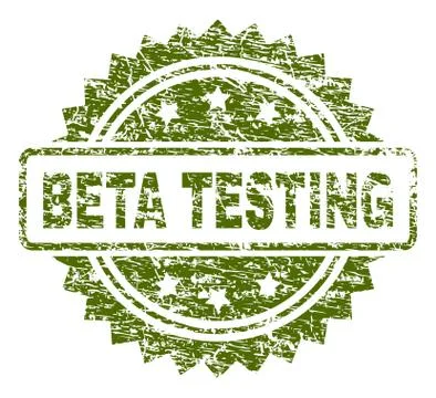 Grunge Textured BETA TESTING Stamp Seal Stock Illustration