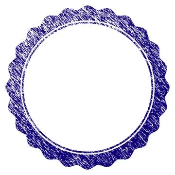 Grunge Textured Certificate Rosette Circular Frame Stock Illustration