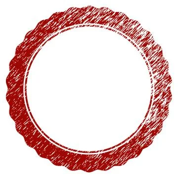 Grunge Textured Certificate Rosette Frame Stock Illustration