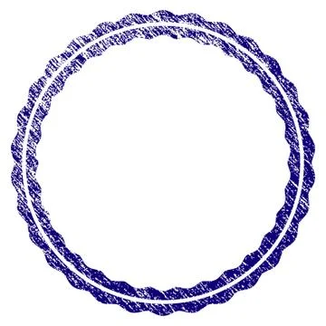 Grunge Textured Certificate Round Rosette Frame Stock Illustration