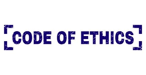 Grunge Textured CODE OF ETHICS Stamp Seal Between Corners Illustrazione stock