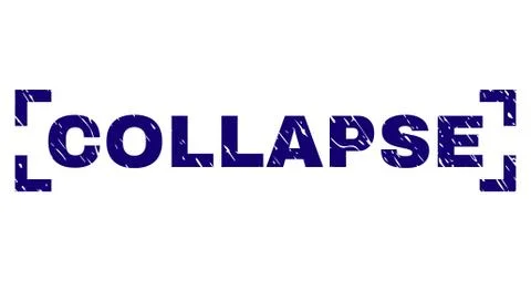 Grunge Textured COLLAPSE Stamp Seal Between Corners Illustrazione stock