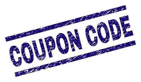 Grunge Textured COUPON CODE Stamp Seal 스톡 일러스트