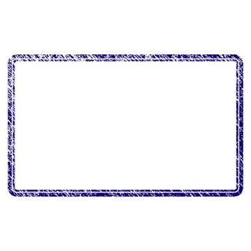 Grunge Textured Double Rounded Rectangle Frame Stock Illustration