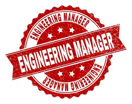 Grunge Textured ENGINEERING MANAGER Stamp Seal Stockillustratie