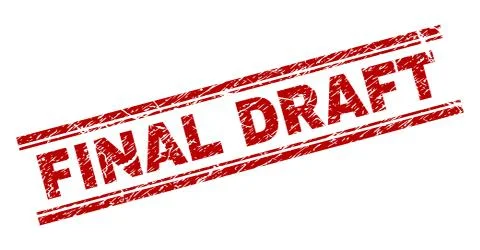 Grunge Textured FINAL DRAFT Stamp Seal Stock Illustration