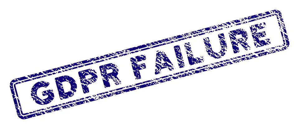 Grunge Textured GDPr Failure Rectangle Stamp Seal Stockillustratie